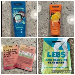 FREEMAN new CLAY MASKS bundle/2, LEGS CLAY MASK & FACE SHEETS bundle/2 masks